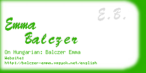 emma balczer business card